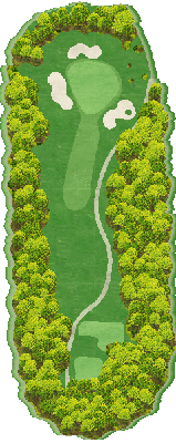 ベルビュー長尾ゴルフ倶楽部 OUT6番ホール コース図