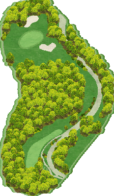 大分ななせゴルフ倶楽部 OUT4番ホール コース図