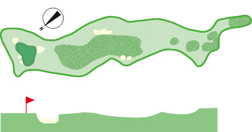仙台空港カントリークラブ IN10番ホール コース図