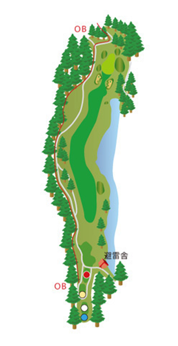 芝山ゴルフ倶楽部 OUT3番ホール コース図