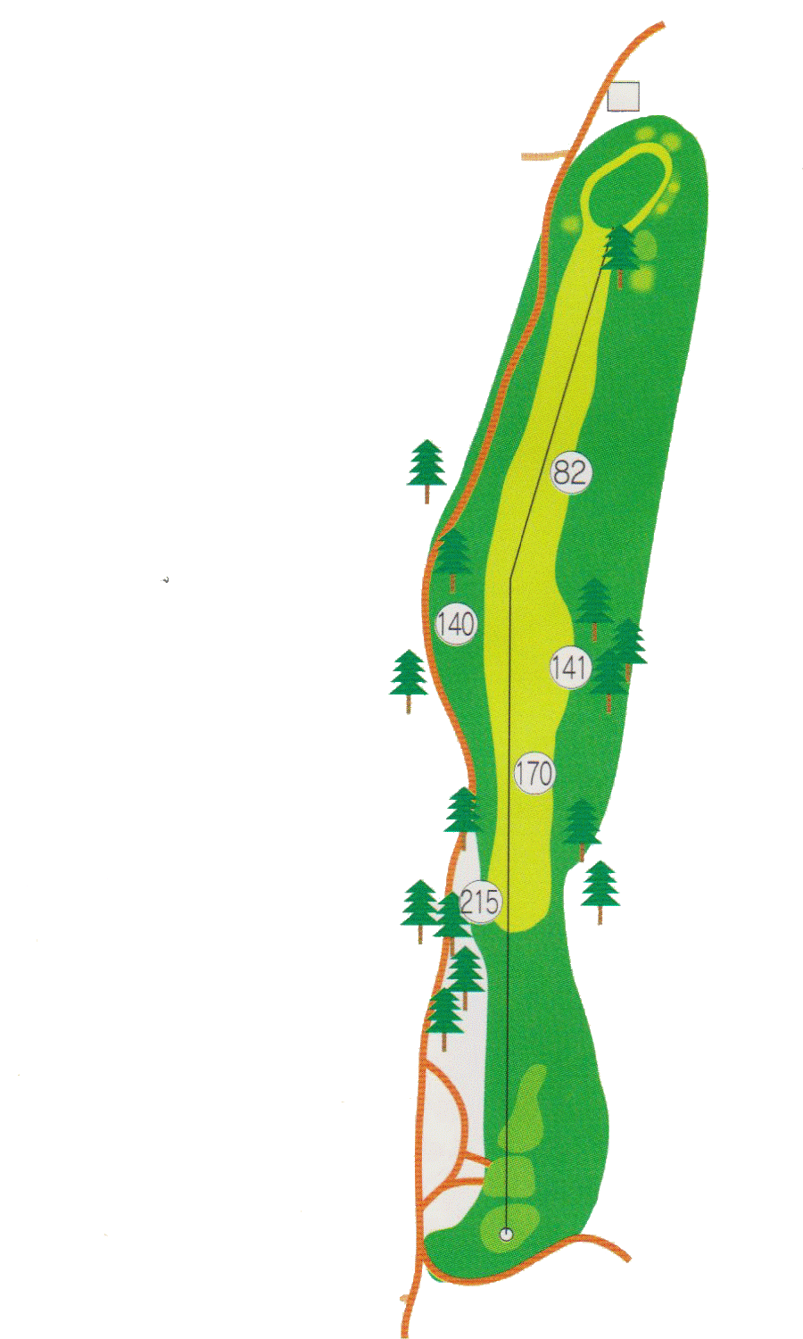 棚山ゴルフ倶楽部 IN10番ホール コース図