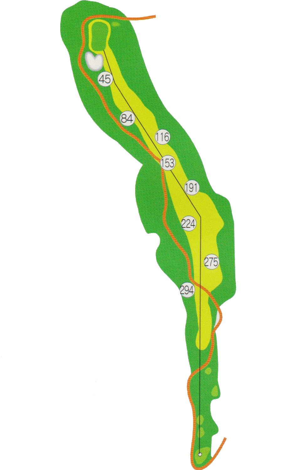 棚山ゴルフ倶楽部 IN13番ホール コース図