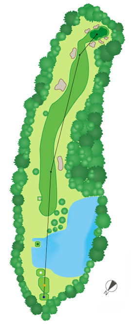 加古川ゴルフ倶楽部 OUT6番ホール コース図