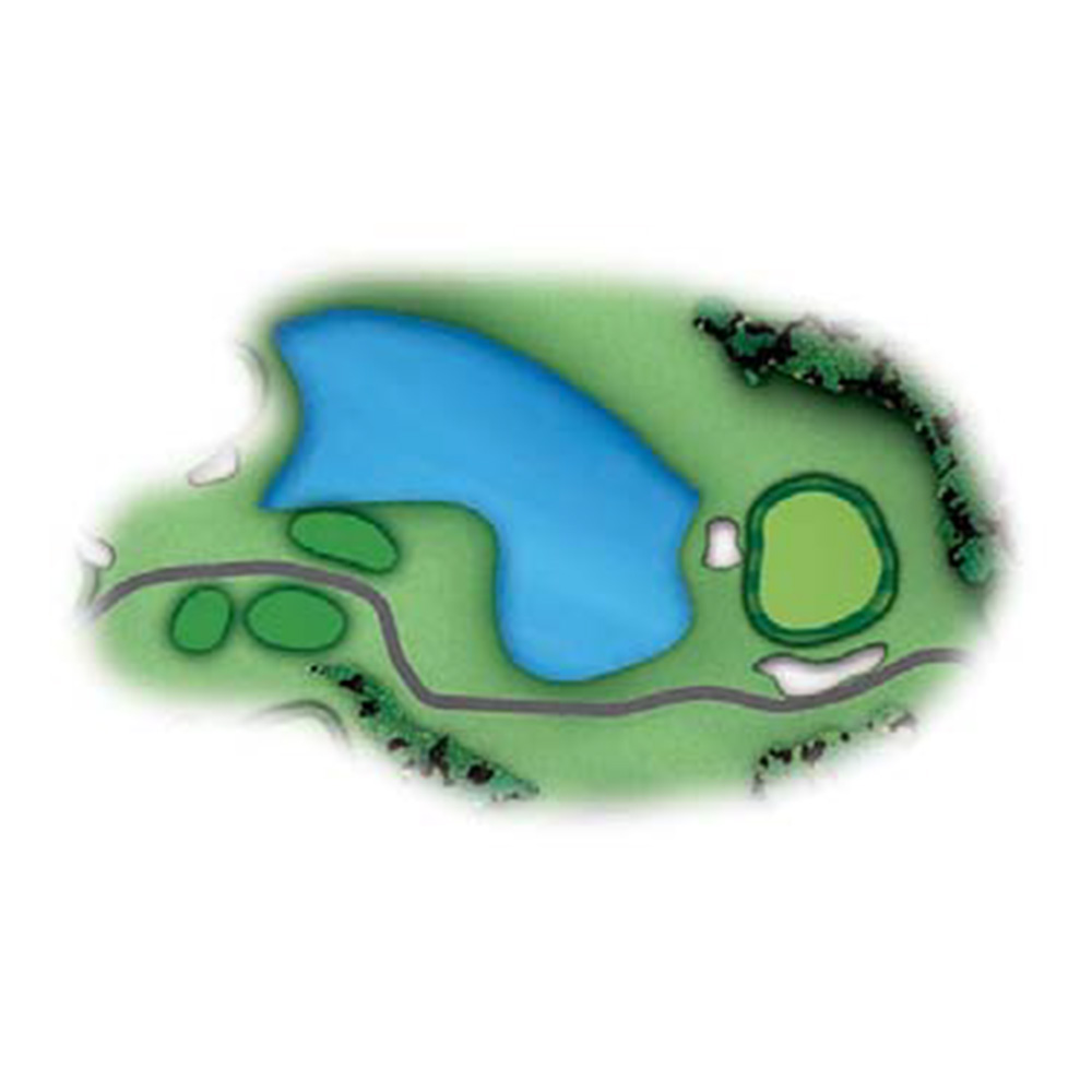 軽井沢７２ゴルフ 西コース ブルーOUT2番ホール コース図