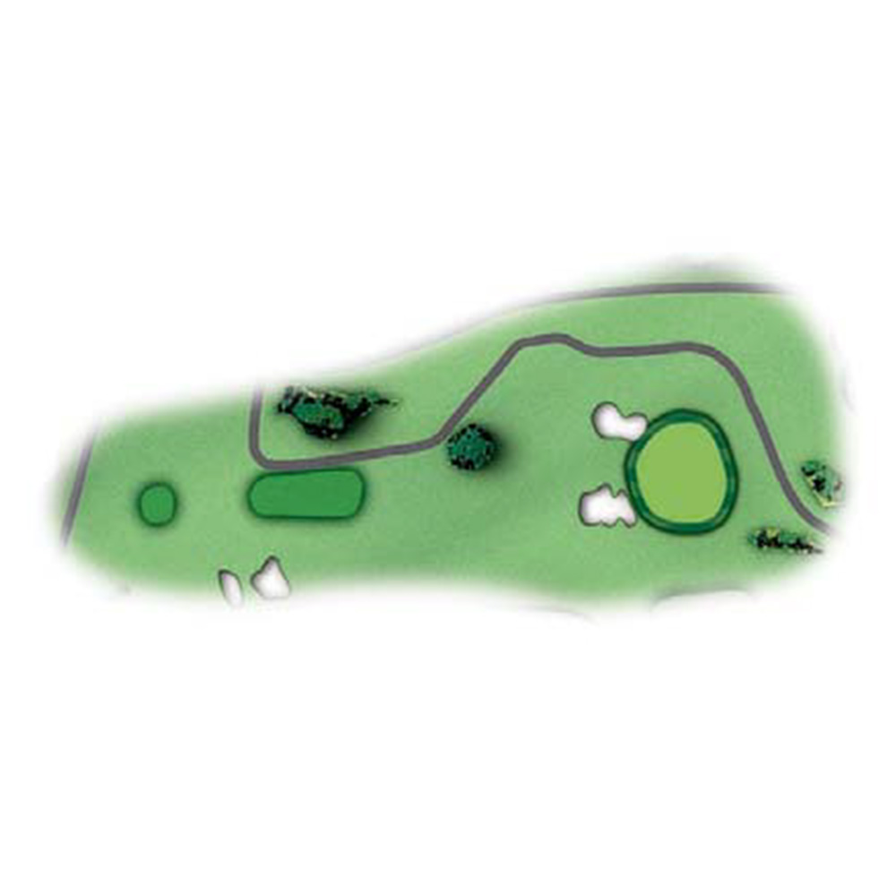 軽井沢７２ゴルフ 西コース ゴールドコースIN14番ホール コース図