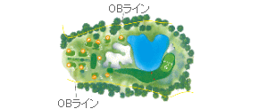 ミルフィーユゴルフクラブ IN11番ホール コース図