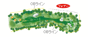ミルフィーユゴルフクラブ IN12番ホール コース図