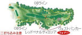 ミルフィーユゴルフクラブ OUT3番ホール コース図