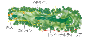 ミルフィーユゴルフクラブ OUT5番ホール コース図