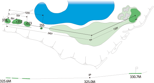 知覧カントリークラブ IN17番ホール コース図
