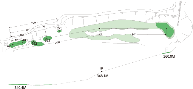 知覧カントリークラブ OUT6番ホール コース図