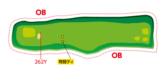 宇治カントリークラブ IN10番ホール コース図