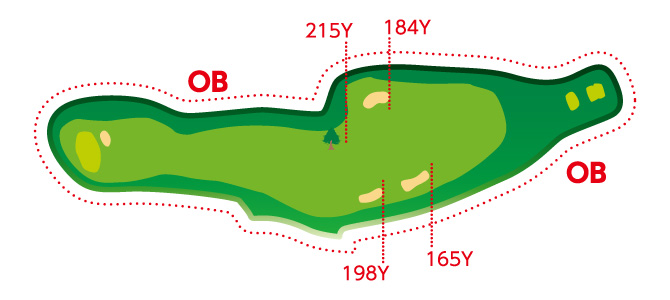 宇治カントリークラブ IN11番ホール コース図