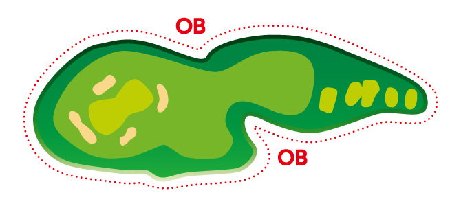 宇治カントリークラブ IN12番ホール コース図