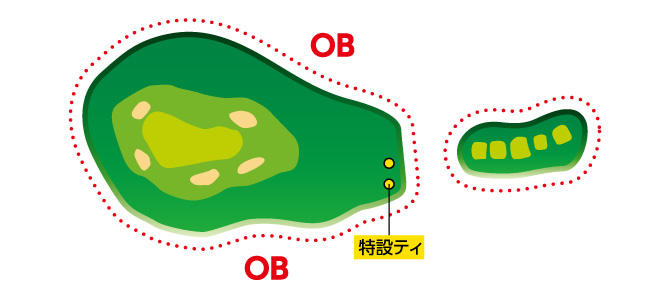 宇治カントリークラブ IN16番ホール コース図