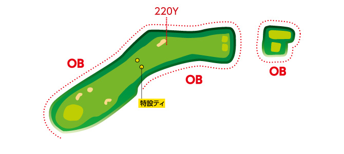 宇治カントリークラブ IN17番ホール コース図