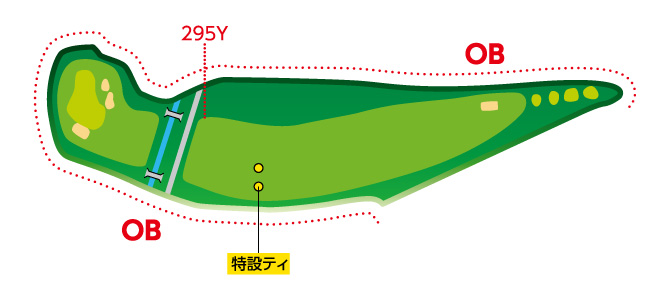 宇治カントリークラブ IN18番ホール コース図