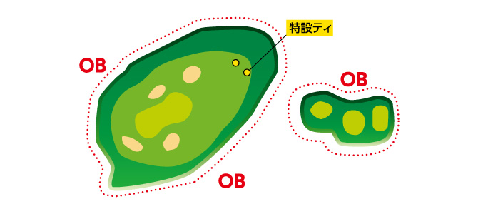 宇治カントリークラブ OUT3番ホール コース図