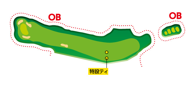 宇治カントリークラブ OUT4番ホール コース図