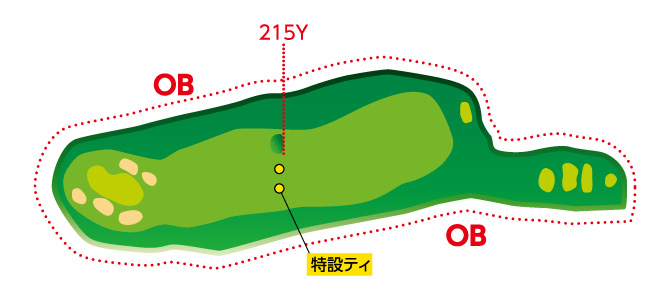 宇治カントリークラブ OUT7番ホール コース図