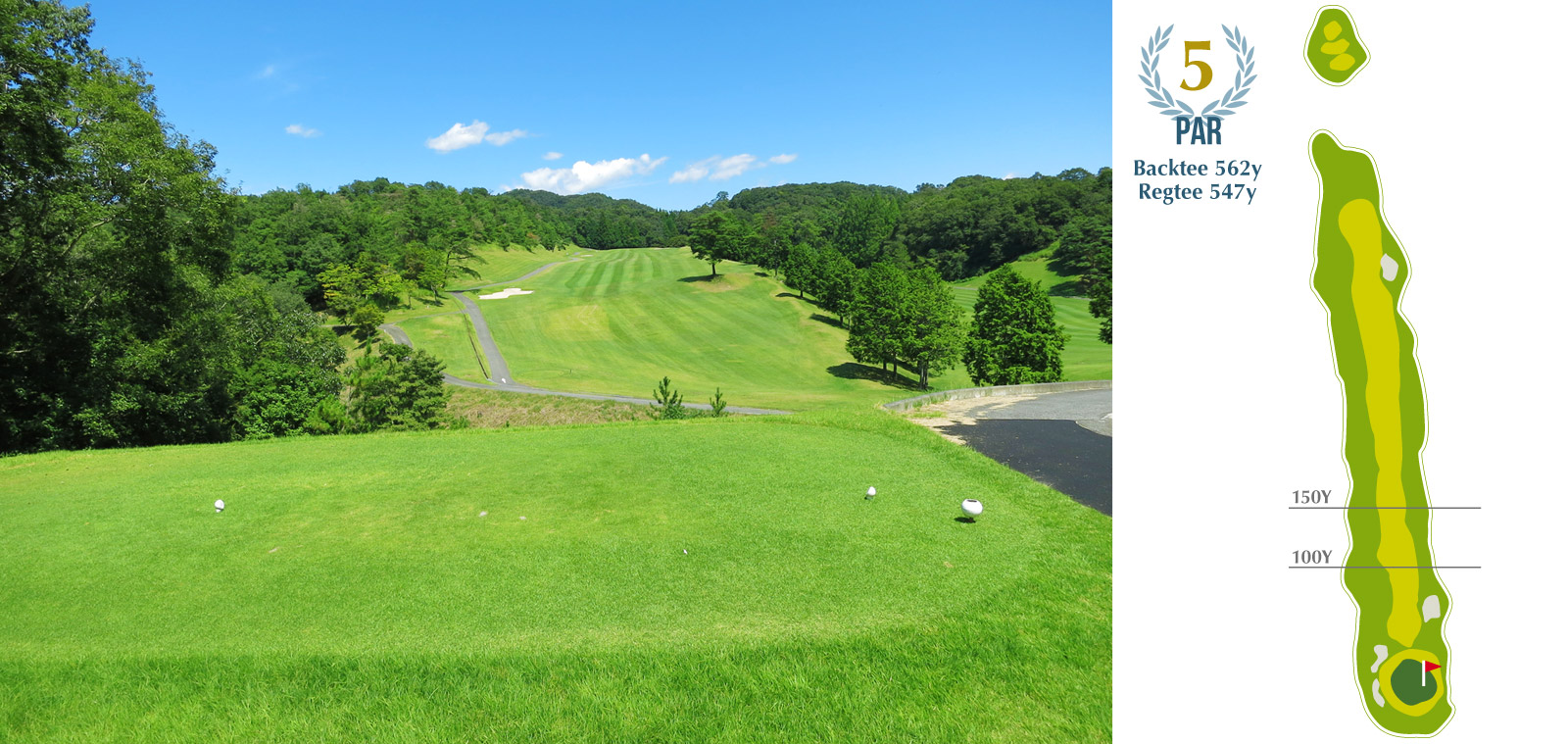 佐用スターリゾートゴルフ倶楽部（旧：佐用ゴルフ倶楽部） 東コース6番ホール コース図