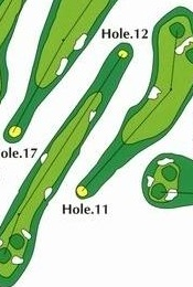 豊岡国際カントリークラブ 不動コース2番ホール コース図