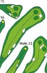 豊岡国際カントリークラブ 不動コース3番ホール コース図