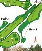 豊岡国際カントリークラブ 岩室コース4番ホール コース図