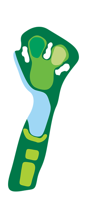 平川カントリークラブ IN17番ホール コース図