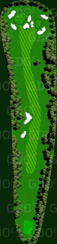 狭山ゴルフ・クラブ 東1番ホール コース図