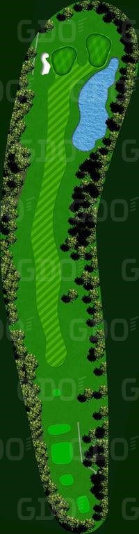 狭山ゴルフ・クラブ 東9番ホール コース図