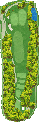 安芸カントリークラブ IN14番ホール コース図