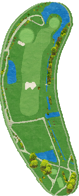 花回廊ゴルフコース IN17番ホール コース図