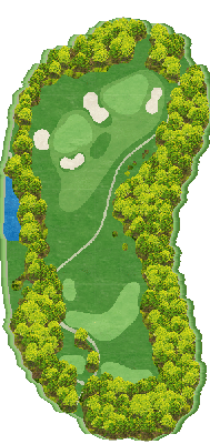 クラウンカントリークラブ 東コース4番ホール コース図