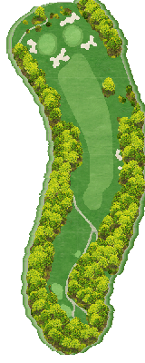 郷原カントリークラブ OUT9番ホール コース図