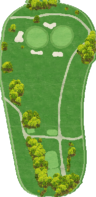 郷原カントリークラブ IN13番ホール コース図