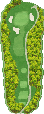 明智ゴルフ倶楽部 荘川ゴルフ場 IN3番ホール コース図