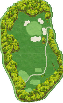 山代ゴルフ倶楽部 クイーンコースOUT2番ホール コース図