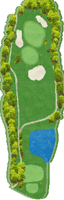 相模野カントリー倶楽部 愛川コース2番ホール コース図