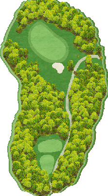 凾南ゴルフ倶楽部 箱根IN12番ホール コース図