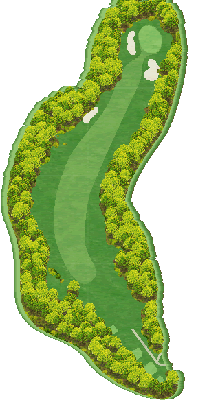 ツキサップゴルフクラブ OUT4番ホール コース図