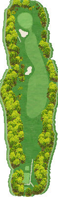 ツキサップゴルフクラブ OUT9番ホール コース図