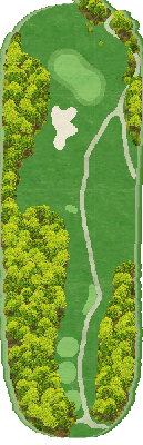 津カントリー倶楽部 OUTコース2番ホール コース図