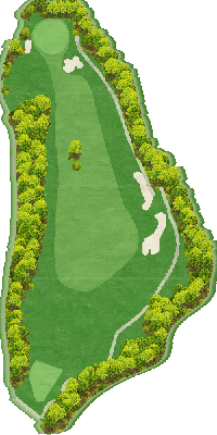 桜の宮ゴルフ倶楽部 東コース6番ホール コース図
