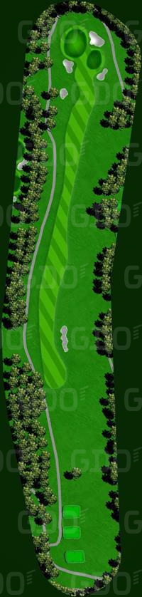 緑ヶ丘カンツリークラブ IN18番ホール コース図