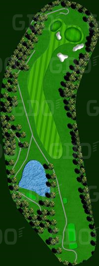 緑ヶ丘カンツリークラブ OUT3番ホール コース図