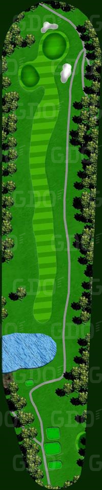 緑ヶ丘カンツリークラブ OUT8番ホール コース図