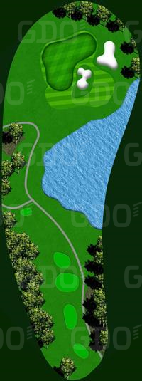 秋津原ゴルフクラブ OUT7番ホール コース図