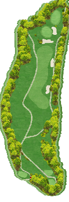 有明カントリークラブ IN11番ホール コース図