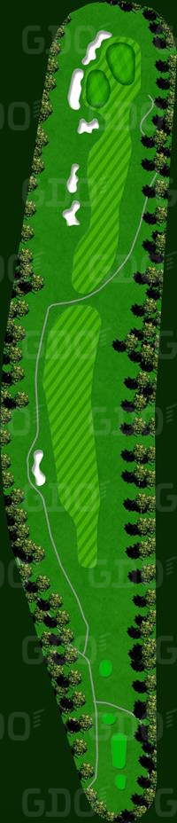 甲斐ヒルズカントリー倶楽部 OUT8番ホール コース図